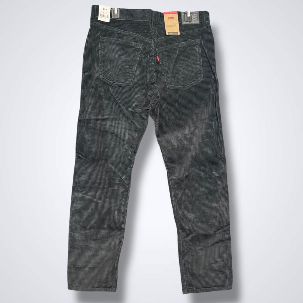 Levis Pants Mens 33 X 32 Black Corduroy Chino Brand New Y2K 5 Pocket - Picture 2 of 8